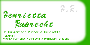 henrietta ruprecht business card